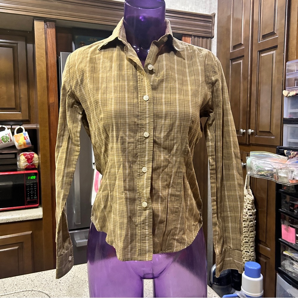 Jonathan Martin Brown Plaid Button-Down Shirt